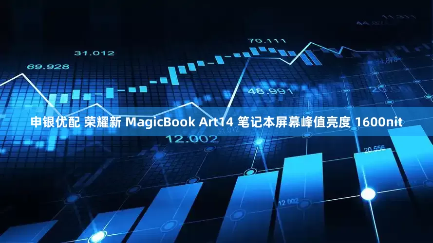 申银优配 荣耀新 MagicBook Art14 笔记本屏幕峰值亮度 1600nit